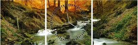 Tablou - Pădure (cu ceas) (90x30 cm)