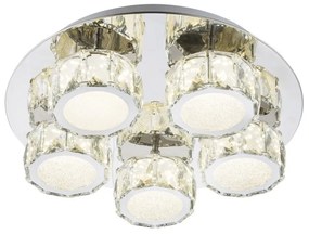 Plafoniera LED design clasic AMUR crom 49350D4 GL