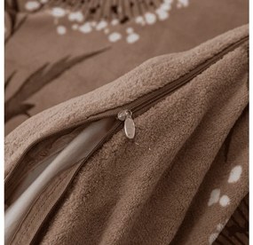 Lenjerie de pat din microfibra tip velur PAMPELINO maro deschis Dimensiune lenjerie de pat: 70 x 90 cm | 140 x 220 cm
