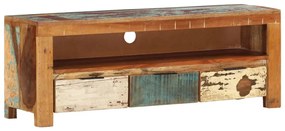 vidaXL Comodă TV, 110x30x40 cm, lemn masiv reciclat