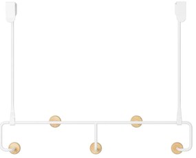 Cuier de ușă alb/în culoare naturală din metal 39 cm Estique – Umbra