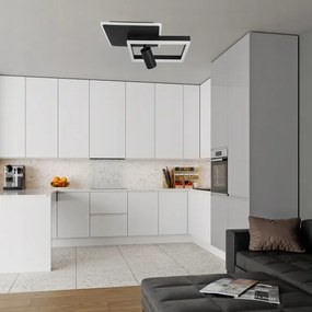 Plafonieră LED/38W/230V + 1xGU10/30W neagră