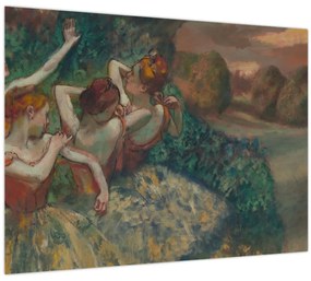Tablou pe sticlă - Edgar Degas, Four Dancers, reproducere (70x50 cm)