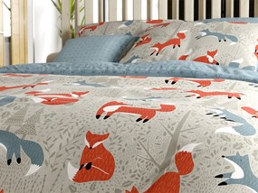 Lenjerie de pat din bumbac FOXIVA gri Dimensiune lenjerie de pat: 70 x 90 cm | 140 x 200 cm