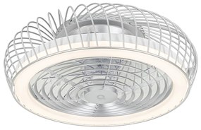 Ventilator inteligent de tavan argintiu cu LED cu telecomandă - Crowe