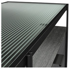 Comodă TV neagră cu aspect de stejar 140x50 cm Wainwright - Queer Eye