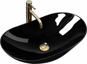 Lavoar negru lucios pe blat Rea Royal 61,5 cm