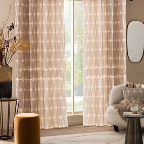 Draperie neagră-bej 140x240 cm Ondine – douceur d'intérieur