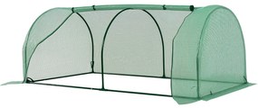 Outsunny Seră de grădină mini seră seră de roșii 2 x 1 x 0,8 m ușă cu fermoar folie PE cadru oțel verde | Aosom Romania