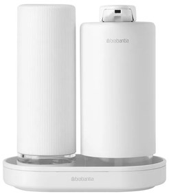 Set 2 dozatoare detergent de vase / sapun lichid Brabantia SinkStyle 1008505, 200 ml, Cu strat mineral, Alb