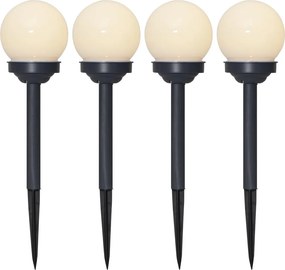 Set de 4 lumini solare de exterior Star Trading Globus, înălțime 27 cm