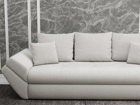 Canapea extensibilă dumonde cu ladă de depozitare si sezut confortabil din spuma high-density, Loana Zoom Cream 250x100 cm