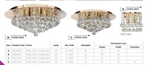 Lustra eleganta design modern Hanna gold 8L 3408-8GO SRT