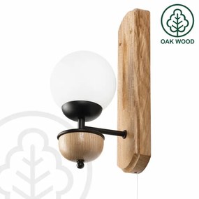 Aplică Brilagi COTTAGE 1xG9/40W/230V stejar/alb