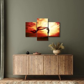 Tablou - Silueta femeii la apus de soare (90x60 cm)