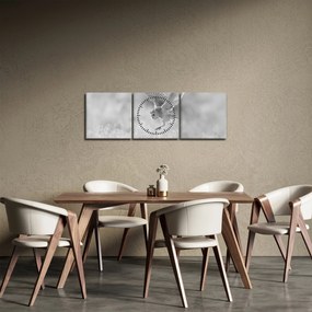 Tablou - Bufniță în câmp (cu ceas) (90x30 cm)