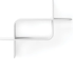 Raft alb etajat din lemn de arbore de cauciuc 62 cm Montage – Umbra