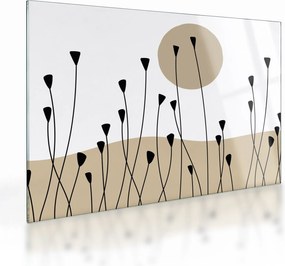 Tablou pe sticlă - Pajiște grafică N⁰2 (70x50 cm)
