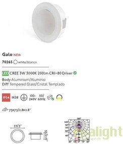 Spot LED incastrabil iluminat exterior GALO Round 70265