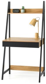 Masă PC Dylen (stejar negru + negru). 1109742