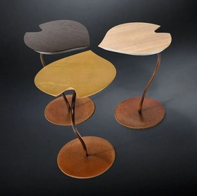 Masuta design LUX cu blat in forma de frunza, LEAF COR-TEN auriu 7511606.99