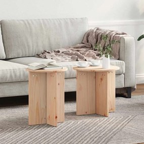 vidaXL Masă de cafea 2 pcs Natural 41.5 x 41.5 x 41 cm