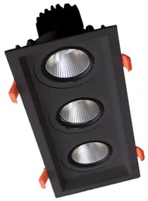 Spot incastrat LED 3X15W 3000K 92DL81F4530/BL ELMARK