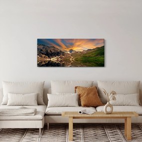 Tablou - Oglindirea în lacul montan (120x50 cm)