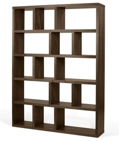 Bibliotecă maro cu aspect de lemn de nuc 150x198 cm Berlin – TemaHome