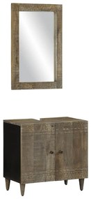 vidaXL Set mobilier de baie, 2 piese, lemn masiv de mango