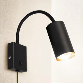 Brilagi - Aplică flexibilă de perete SELE 1xGU10/30W/230V negru/auriu