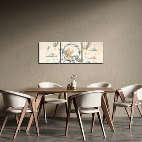 Tablou - Unicorn fericit (cu ceas) (90x30 cm)