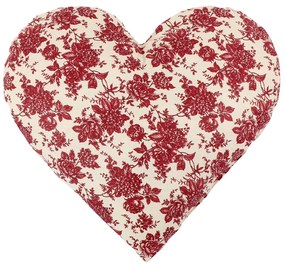 Pernă în formă aparte Bellatex Heart Flower bordo, 42 x 40 cm