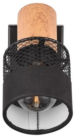 Aplică de perete neagră/în culoare naturală ø 7 cm Nandini – Trio