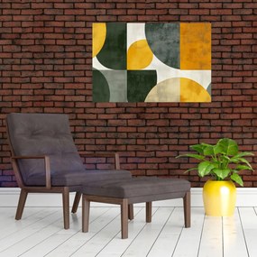 Tablou - Abstracție în culoare de măslin (90x60 cm)