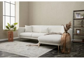 Colțar alb (cu colț pe partea dreaptă/cu șezlong) Simena – Balcab Home