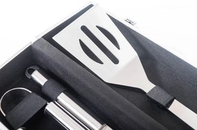 Set de 3 unelte pentru grătar G21, servietă de aluminiu