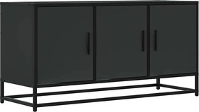 vidaXL Dulap TV negru, 100x35x50 cm lemn prelucrat și metal