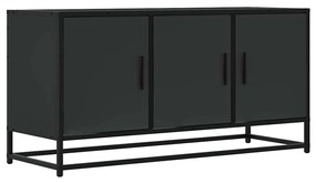 848829 vidaXL Dulap TV negru, 100x35x50 cm lemn prelucrat și metal