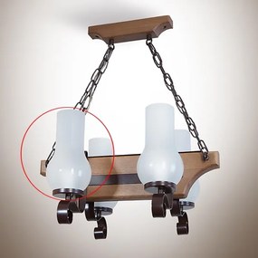 Brilagi - Sticlă de schimb pentru candelabru TAVERN/COTTAGE, E14, 210 x 110 mm, alb