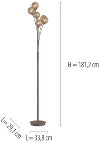 Paul Neuhaus 398-48 - Lampadar GRETA 6xG9/40W/230V