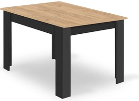 OFERTA Masa de sufragerie MADO neagra cu blat in decor stejar artisan 120x80cm II. calitate