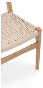 Scaune de dining în culoare naturală 2 buc. din lemn de arbore de cauciuc Biel – MOME