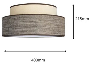 Plafonieră GRACE 1xE27/60W/230V crem/maro