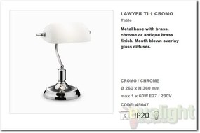 Veioza, lampa de masa LAWYER TL1 CROMO 045047