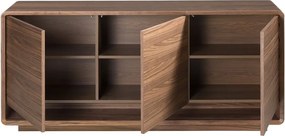 Comoda design LUX cu 3 usi Walnut
