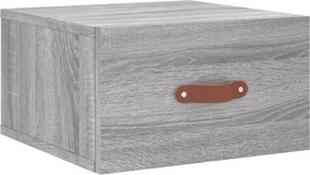 vidaXL Noptieră montată pe perete gri Sonoma 35x35x20 cm