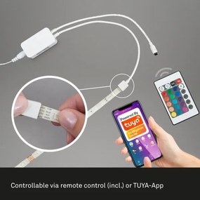 Bandă LED RGBW dimabilă 6,5m LED/18W/230V Wi-Fi Tuya Brilo + telecomandă