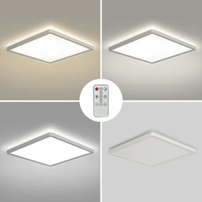 Brilagi - Plafonieră LED dimabilă ULTRA SLIM 18W 230V 30x30 cm, albă + telecomandă