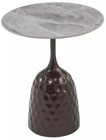 Masuta de cafea Mutti gri/maro antic ø50/h60 cm